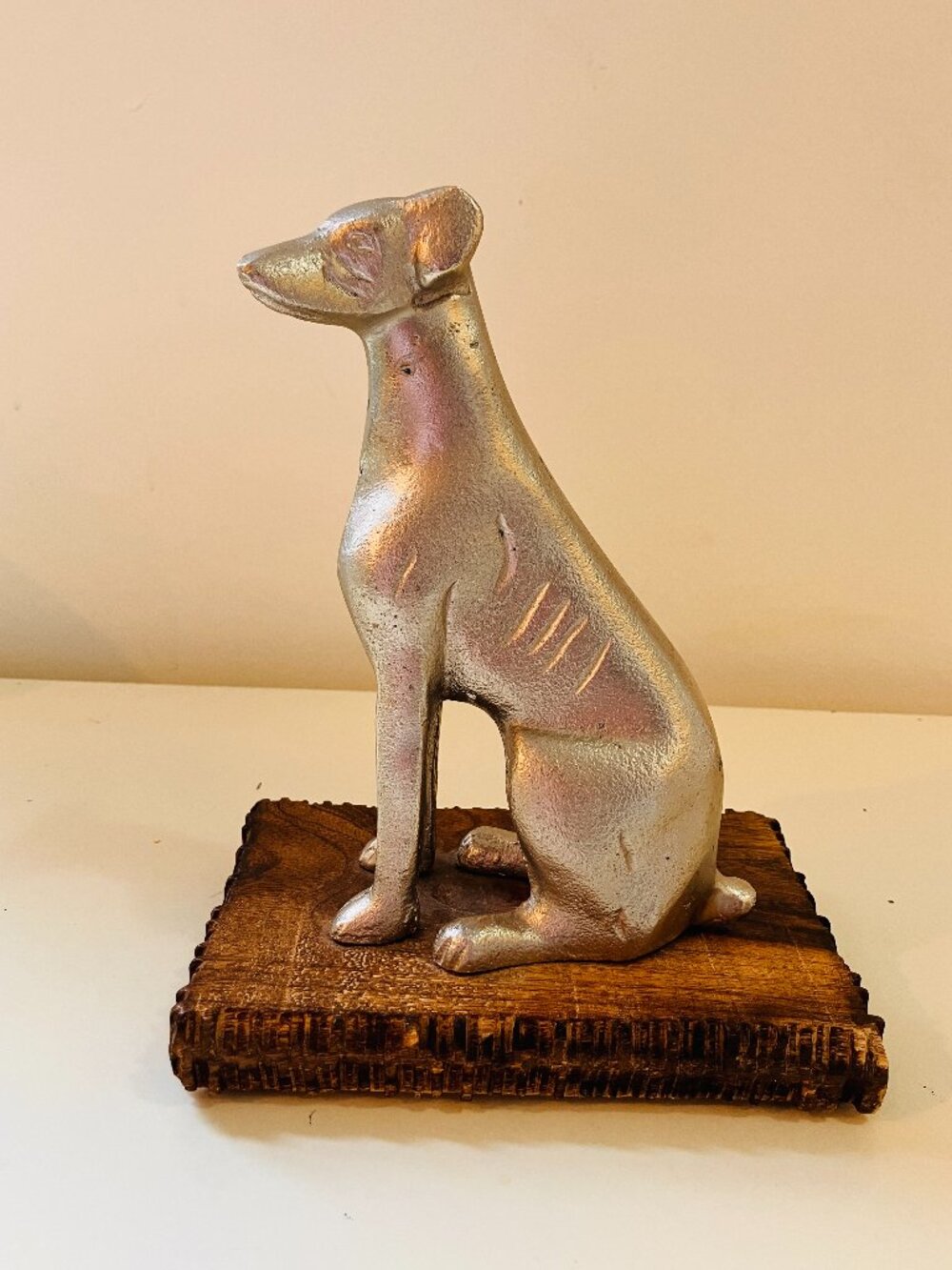 Vintage 1970's Cast Metal Doberman Pinscher Statue/Figurine
